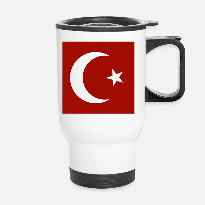 DRAPEAU TURC - Tasse isotherme avec poignée - blanc