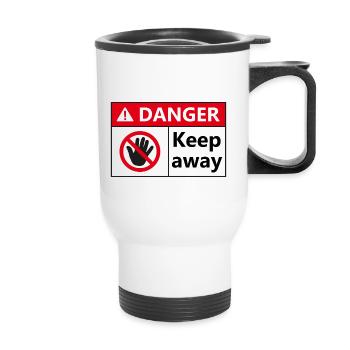 Danger Keep Away - Thermobecher mit Tragegriff - Weiß - Vorne
