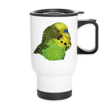 Australian parakeet - Thermal mug with handle - white - Front