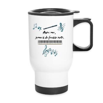 Cadeau pour prof de musique - Tasse isotherme avec poignée - blanc - Devant