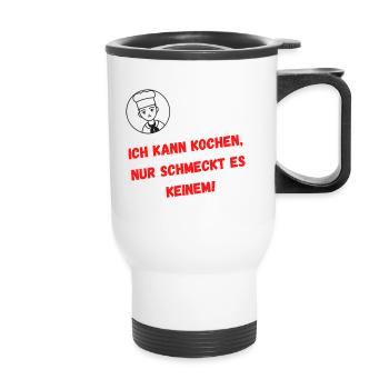 Lustiger Spruch - Thermobecher mit Tragegriff - Weiß - Vorne