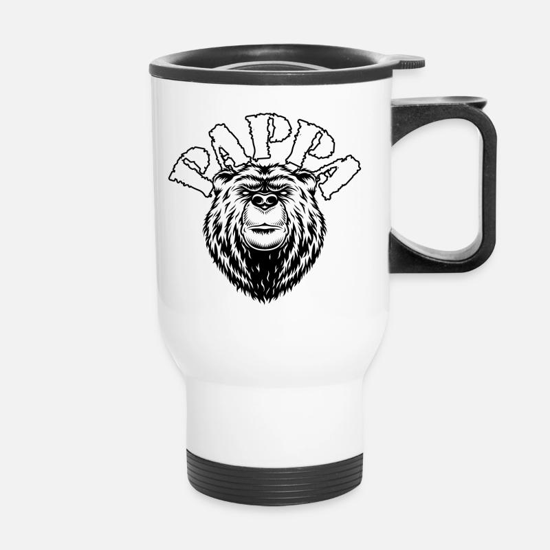 Pappa Björn - Thermal mug with handle - white