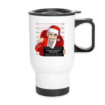 Nicholas passe illégalement la frontière - Tasse isotherme avec poignée - blanc - Devant