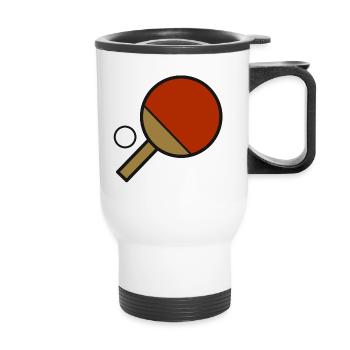 Table tennis table tennis bats table tennis fan - Thermal mug with handle - white - Front