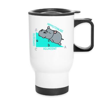 Hippoténuse math maths professeur de mathématiques blague - Tasse isotherme avec poignée - blanc - Devant