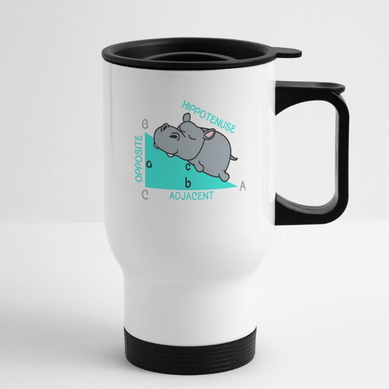 Hippotenuse math math math teacher joke fun Thermal mug with handle