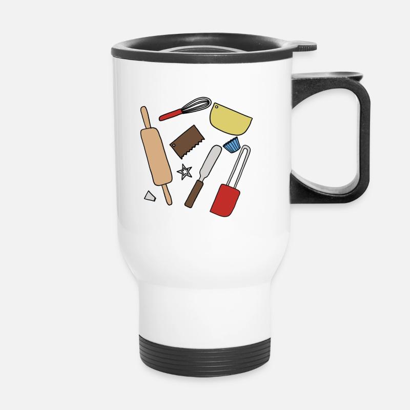 Confectioner Baker Bake Cake Cafe Confectioner - Thermal mug with handle - white