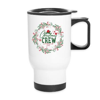 christmas crew - Thermobecher mit Tragegriff - Weiß - Vorne