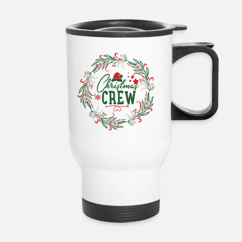 christmas crew - Thermal mug with handle - white
