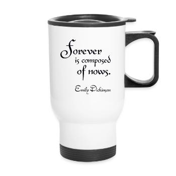 Emily Dickinson Quote Gift - Thermal mug with handle - white - Front