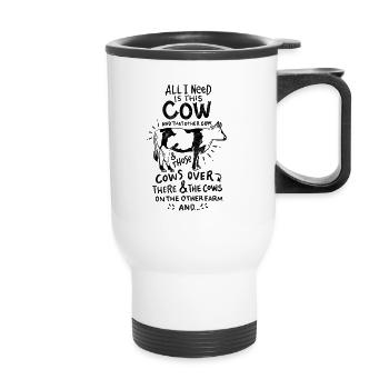 cow - Thermal mug with handle - white - Front