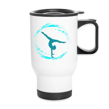 Gymnastique rythmique - Tasse isotherme avec poignée - blanc - Devant