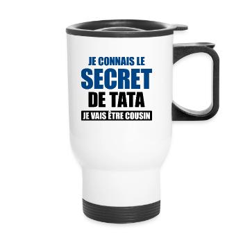 JE VAIS ETRE COUSIN - FUTUR COUSIN - Tasse isotherme avec poignée - blanc - Devant