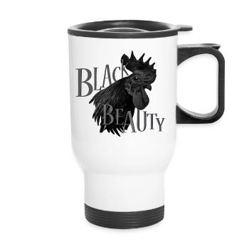 Black Beauty - Thermal mug with handle - white - Front