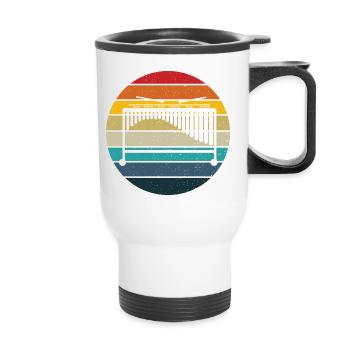 Marimba retro sunset - marimba instrument gift - Thermal mug with handle - white - Front