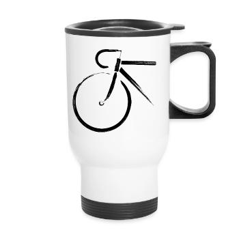 Rennrad Triathlon Fahrrad - Thermobecher mit Tragegriff - Weiß - Vorne