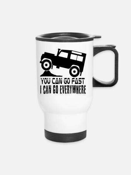 defender Landy Anywhere - Thermobecher mit Tragegriff - Weiß