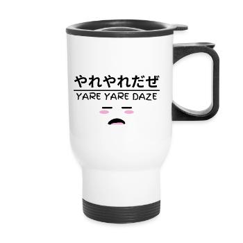 YARE YARE DAZE Anime Manga Kanji Japanese - Thermal mug with handle - white - Front
