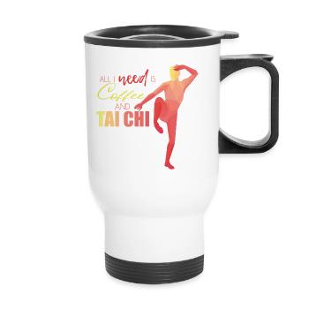 Tai Chi - Thermobecher mit Tragegriff - Weiß - Vorne