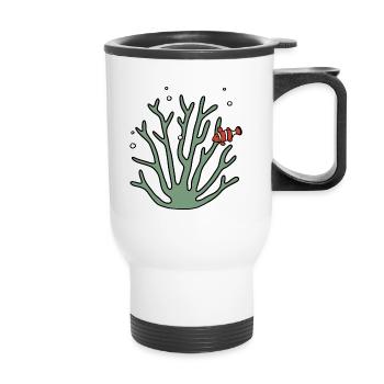 Corail poisson anémone - Tasse isotherme avec poignée - blanc - Devant