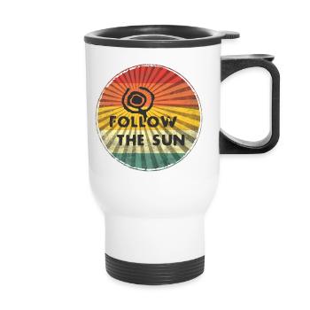 Suivre le soleil - Tasse isotherme avec poignée - blanc - Devant