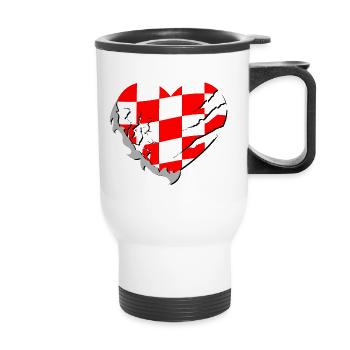 Kroatien - Kroatien - Thermobecher mit Tragegriff - Weiß - Vorne