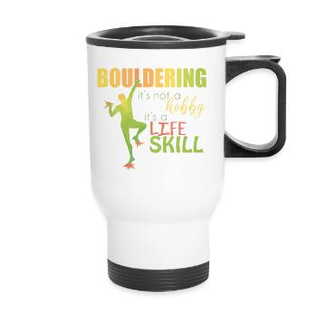 Boulderen - Thermosmok met draagring - wit - Voor