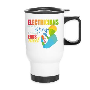 Électriciens - Tasse isotherme avec poignée - blanc - Devant