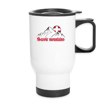 Savoie mountains - Tasse isotherme avec poignée - blanc - Devant