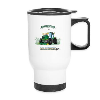 UN AGRICULTEUR N'A PAS LE TEMPS DE PRENDRE RACINE - Tasse isotherme avec poignée - blanc - Devant
