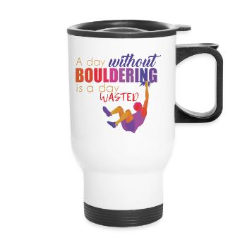 Boulderen - Thermosmok met draagring - wit - Voor