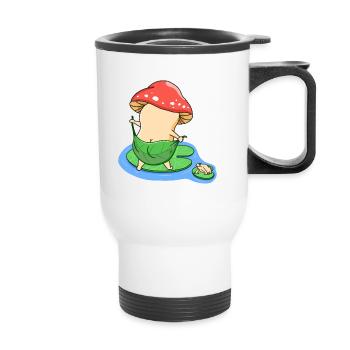 Bath Mushroom - Thermal mug with handle - white - Front