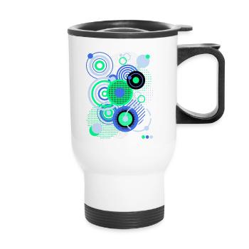 Pattern Colorful Illustration Abstract Art Creative - Thermal mug with handle - white - Front