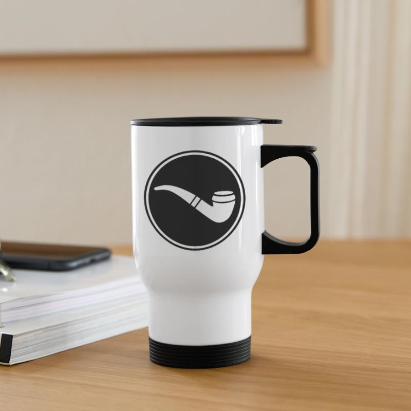 Smoking a pipe Thermal mug with handle