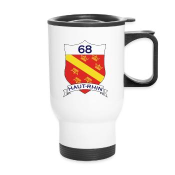 Haut-Rhin - Tasse isotherme avec poignée - blanc - Devant