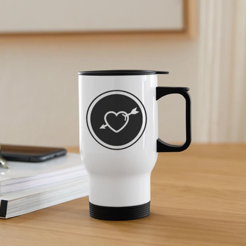 Flèche du symbole du cœur Tasse isotherme avec poignée