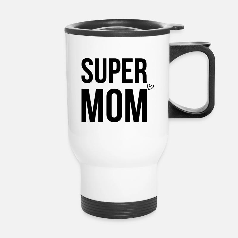 Super Mom - Thermal mug with handle - white