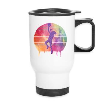 Basketball Player - Thermal mug with handle - white - Front