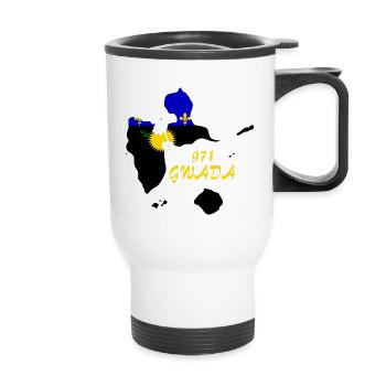 Guadeloupe - Tasse isotherme avec poignée - blanc - Devant