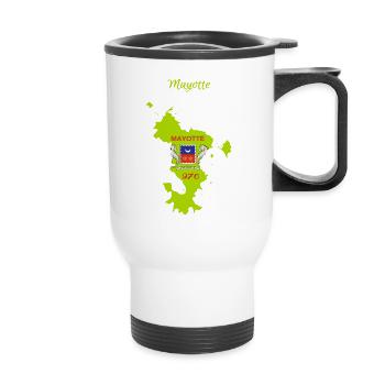 Mayotte - Thermal mug with handle - white - Front