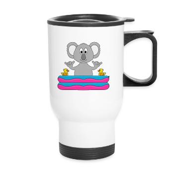 KOALA - POOL - PLANSCHBECKEN - SHAKA - SOMMER - Thermobecher mit Tragegriff - Weiß - Vorne
