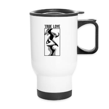 True Love - Thermal mug with handle - white - Front