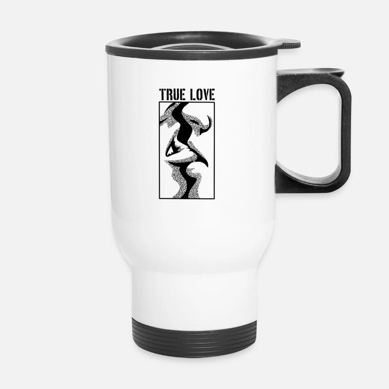 True Love - Tasse isotherme avec poignée - blanc