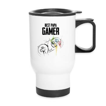Best Daddy Gamer - Thermal mug with handle - white - Front
