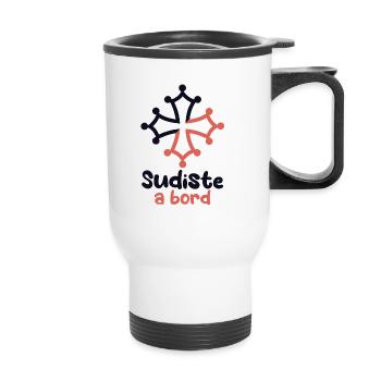 Sudiste à bord - Tasse isotherme avec poignée - blanc - Devant