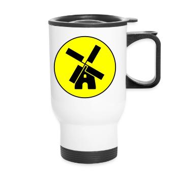 Windmühle Kreis - Thermobecher mit Tragegriff - Weiß - Vorne