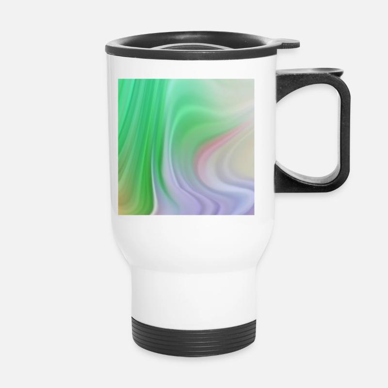 Colourful Gradient 11 - Thermal mug with handle - white