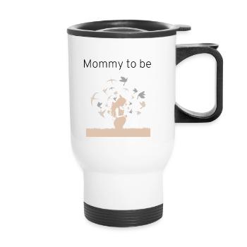 Mommy to be - Thermal mug with handle - white - Front