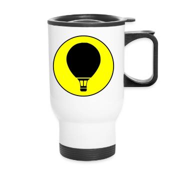 Heißluftballon icon - Thermobecher mit Tragegriff - Weiß - Vorne