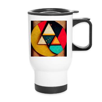 comic pop art - Thermal mug with handle - white - Front